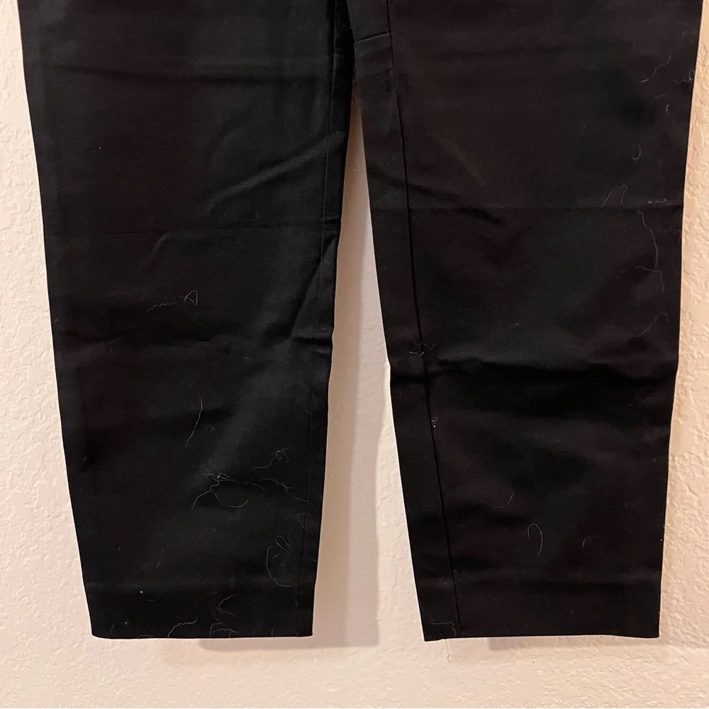 NEW J by J.Crew Black Ankle Side Zip Cotton Stretch Cropped Dress Pants 6